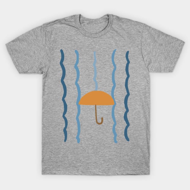 Umbrella on Rain T-Shirt by RiyanRizqi